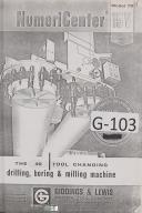 Giddings & Lewis-Giddings Lewis Instruct Mdl 70 NumeriCenter Drill Boring Mill Machine Manual-#70-No. 70-01